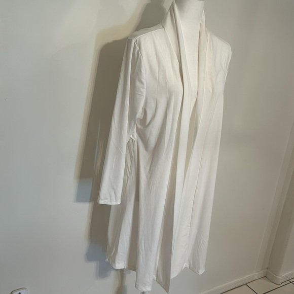 NWT NY Collection Long Sleeve Knit Cardigan with Chiffon Back - Picture 6 of 11